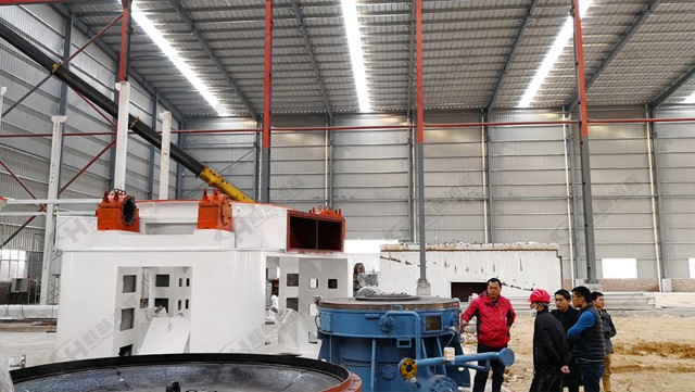 超細(xì)立磨，人造崗石，安裝現(xiàn)場(chǎng)